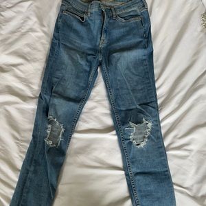 Free People ripped skinny jeans